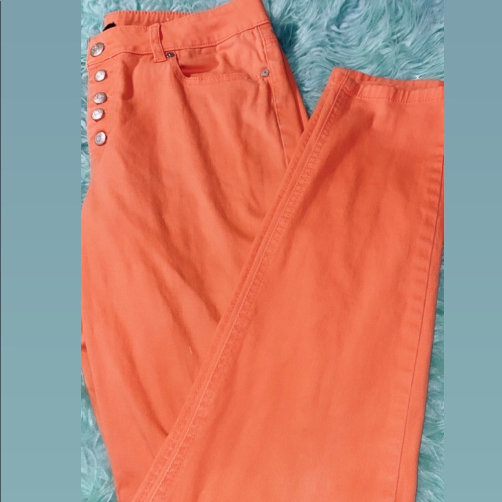 Rue 21 freedom flex orange skinny jeans